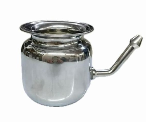 Stainless Steel Neti Pot for Nasal Cleansing